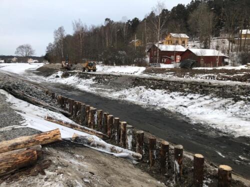 Götakanal väg med grävmaskinsmattor (1)